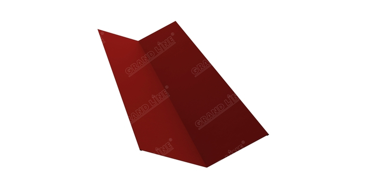 Планка ендовы верхней 145х145 0,5 Satin с пленкой RAL 3011 коричнево-красный (2м)