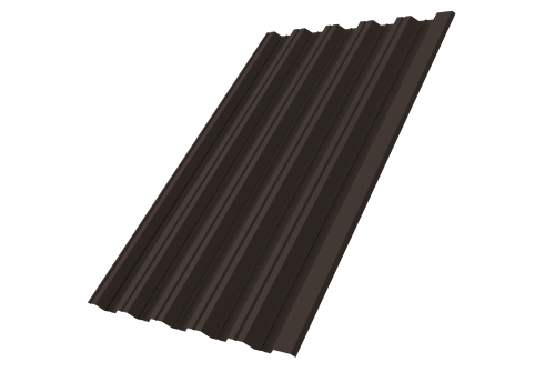 Профнастил HC35R 0,5 Satin Мatt RR 32 темно-коричневый