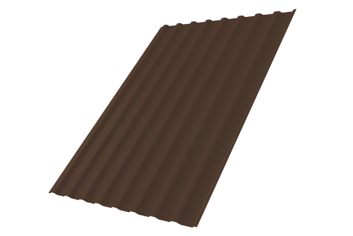 Профнастил С20В 0,5 PurPro Matt 275 RAL 8017 шоколад