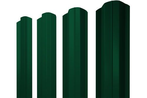 Штакетник М-образный В фигурный 0,45 PE RAL 6005 зеленый мох