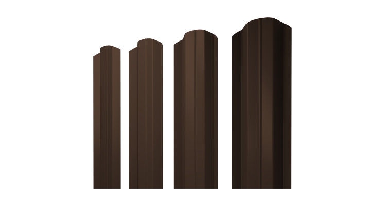 Штакетник М-образный В фигурный 0,4 PE RAL 8017 шоколад