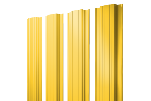 Штакетник Прямоугольный с прямым резом 0,45 PE RAL 1018 цинково-желтый