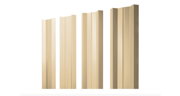 Штакетник М-образный A с прямым резом 0.45 PE RAL 1014 слоновая кость
