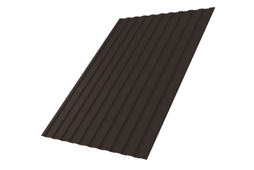 Профнастил С8A 0,4 PE-Double RR 32 темно-коричневый