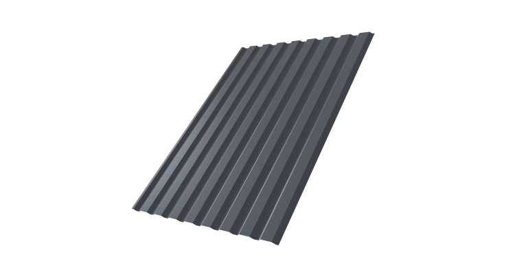 Профнастил С20A 0.5 Drap RAL 7024 мокрый асфальт