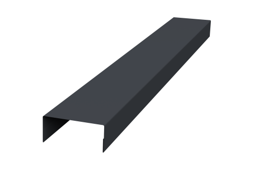 Крышка 45х20 жалюзи Texas 0,45 PE RAL 7024 мокрый асфальт (2м)