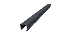 Планка вертикальная лицевая для забора жалюзи Palermo 0,5 Velur X RAL 7024 мокрый асфальт (1,8м)