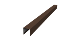 Планка вертикальная лицевая для забора жалюзи Palermo 0,5 PurPro Matt 275 RAL 8017 шоколад (1,8м)