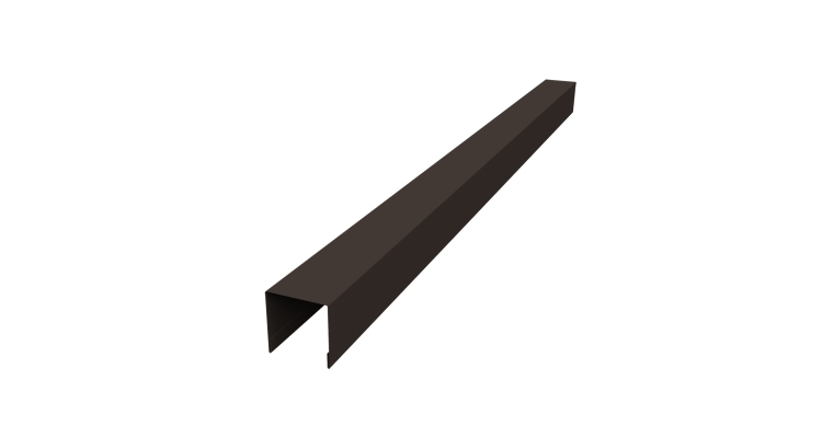 Планка вертикальная лицевая для забора жалюзи Palermo 0,45 PE-Double RR 32 темно-коричневый (2м)