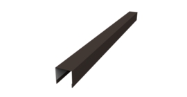 Планка вертикальная лицевая для забора жалюзи Palermo 0,45 Drap RR 32 темно-коричневый (2,5м)