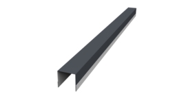 Планка вертикальная обратная для забора жалюзи Palermo 0,5 PurPro RAL 7024 мокрый асфальт (2м)