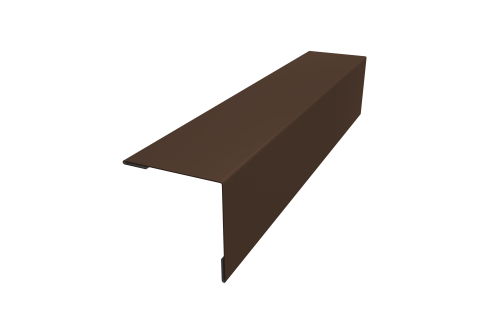Планка завершающая 50х50 жалюзи Milan 0,45 Drap RAL 8017 шоколад (3м)