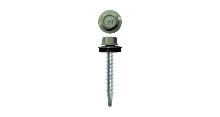 Саморез кровельный Daxmer 4,8х29 RAL 6019 (250) сверло №1