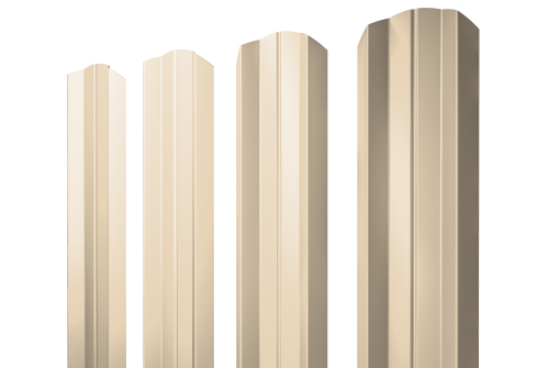 Штакетник М-образный А фигурный 0,5 Satin RAL 1015 светлая слоновая кость