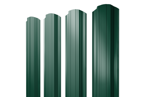 Штакетник Прямоугольный фигурный 0,4 PE RAL 6005 зеленый мох